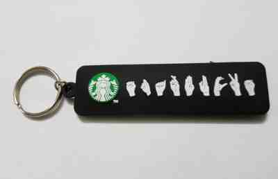 Starbucks Malaysia Signing Keychain VERY RARE Collectible Sign Language Keyring - Sold on eBay Oct, 30th 2018 for $9.99