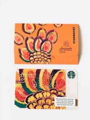 2017 Starbucks Malaysia Diwali With Sleeves Gift Card #6143 - Sold on eBay Oct, 28th 2018 for $6.50