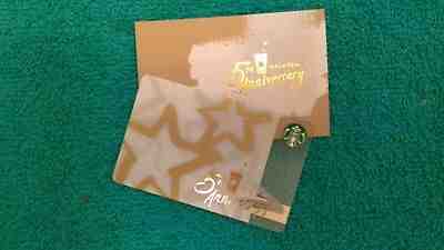 STARBUCKS Malaysia VHTF! Malaysia 5th Annversary Gift Card w/Matching Sleeve  - Sold on eBay Oct, 23rd 2018 for $8.44