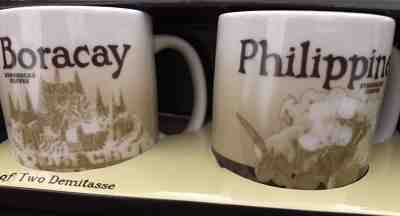 NEW Starbucks BORACAY PHILIPPINES Version 2 mini-mug 3-oz demitasse set of 2 - Sold on eBay Nov, 3rd 2018 for $39.95