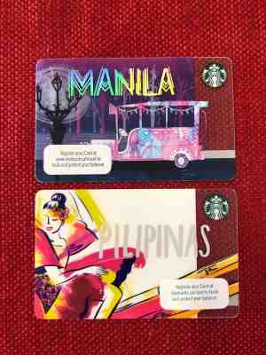 2 NEW STARBUCKS PHILIPPINE GIFT CARDS LOT MANILA PILIPINAS  - Sold on eBay Nov, 2nd 2018 for $9.99
