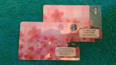 STARBUCKS SINGAPORE & HONG KONG 2018 Sakura Gift Cards (2) FAST US Seller - Sold on eBay Oct, 3rd 2018 for $4.55