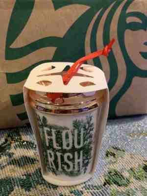 Starbucks 2017 Green Flourish Tree Ornament - Sold on eBay Dec, 16th 2018 for $7.75