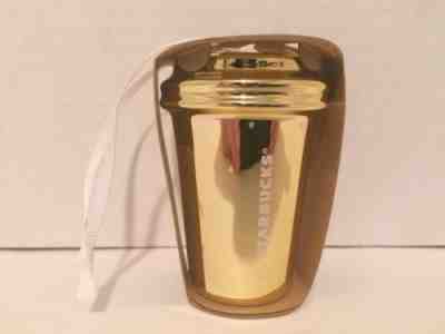 Starbucks 2012 ornament  GOLD Holiday Hot To Go Cup  Ceramic Collectable NWT - Sold on eBay Dec, 13th 2018 for $6.00