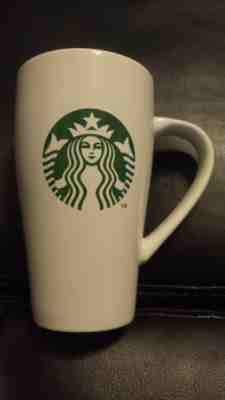 Starbucks Tall Coffee Mug 18 Fl Oz White Cup Green Mermaid Logo Design 2014 - Sold on eBay Dec, 13th 2018 for $28.95