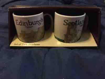 Starbucks Coffee Mug Edinburgh & Scotland  Set of Two Demitasse 3Fl oz/89 ml. - Sold on eBay Sep, 26th 2018 for $28.00