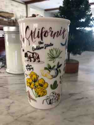 LIMITED EDITION STARBUCKS 2016 California Double Wall 10 Oz Ceramic Tumbler Mug - Sold on eBay Dec, 16th 2018 for $49.99