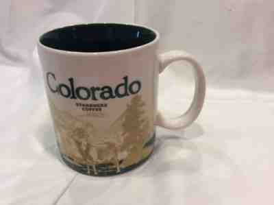 STARBUCKS COFFEE MUG CUP 2009 COLLECTOR SERIES COLORADO 16 OZ. GREEN RAM  - Sold on eBay Nov, 11th 2018 for $12.99