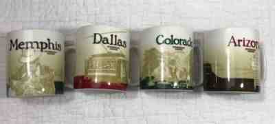 Lot of 4 Starbucks Global Icon Mugs Dallas Colorado Memphis Arizona - Sold on eBay Nov, 3rd 2018 for $120.50