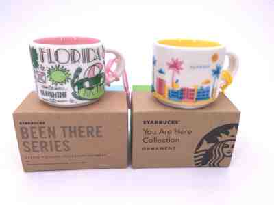 Starbucks pair Been There & You Are Here Florida small mugs - Sold on eBay Nov, 22nd 2018 for $36.00