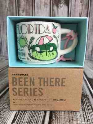 Starbucks 2018 Been There Ceramic Florida Christmas ORNAMENT 2oz Espresso Mug - Sold on eBay Nov, 20th 2018 for $19.79
