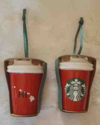 Starbucks 2016 Red To Go Cup HAWAII Local Holiday Christmas Tumbler ORNAMENT NWT - Sold on eBay Dec, 6th 2018 for $10.95