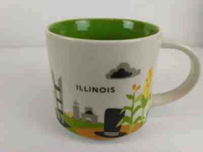 You Are Here Starbucks Coffee Mug Illinois YAH Cup 14 oz. - Sold on eBay Dec, 16th 2018 for $14.99