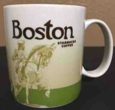 Starbucks Collector Series Boston Massachusetts Coffee Tea Mug Cup Green - Sold on eBay Dec, 15th 2018 for $35.00