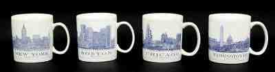 4 STARBUCKS COFFEE MUGS NEW YORK WASHINGTON D.C. BOSTON CHICAGO ARCHITECT SERIES - Sold on eBay Dec, 7th 2018 for $99.99