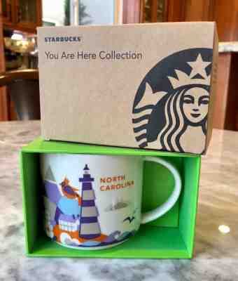 Starbucks North Carolina You are Here YAH Collector Mug ~ 14 Oz MIB Mint in Box - Sold on eBay Oct, 23rd 2018 for $28.00