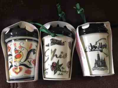 2017 State Starbucks Christmas Ornaments Ohio, Pennsylvania & New York - Sold on eBay Oct, 21st 2018 for $30.00