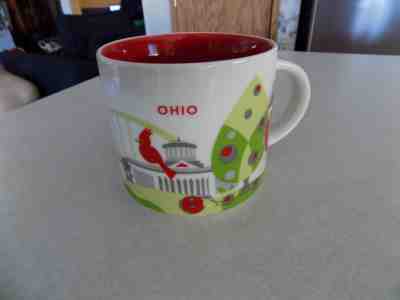 Starbucks OHIO You Are Here collection Coffee Mug Cup 14 Oz  Buckeyes  - Sold on eBay Oct, 16th 2018 for $7.99