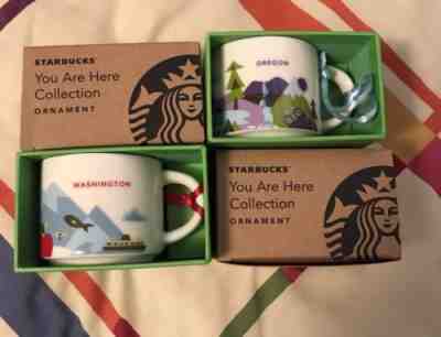 NWT Starbucks YAH cup Washington Oregon You Are Here demi Espresso Ornament Mug - Sold on eBay Sep, 28th 2018 for $31.00