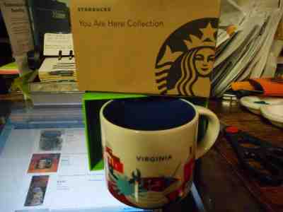 New Starbucks You Are Here YAH Collection Mug Virginia BRAND NEW 14oz - Sold on eBay Oct, 3rd 2018 for $25.99