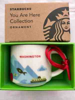 Starbucks 2oz Demitasse 2017 WASHINGTON State YAH You Are Here Mini mug Ornament - Sold on eBay Jan, 16th 2019 for $17.95