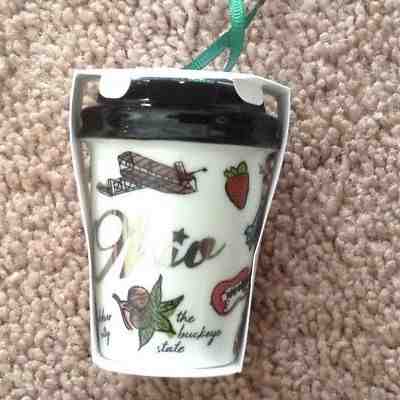 Starbucks Ohio Christmas Ornament 2017 Holiday Porcelain Coffee Cup State New - Sold on eBay Jan, 1st 2019 for $17.50