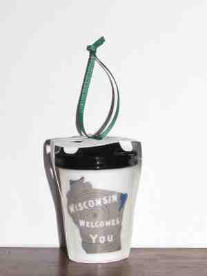 NEW Wisconsin Welcomes You Starbucks Christmas 2017 Ornament Local State WI Cup  - Sold on eBay Dec, 20th 2018 for $25.00