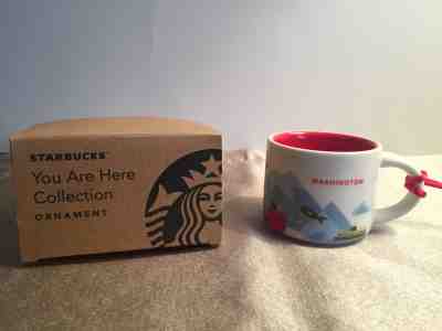 Starbucks 2oz Demitasse 2017 WASHINGTON State YAH You Are Here Mini mug Ornament - Sold on eBay Dec, 19th 2018 for $7.95