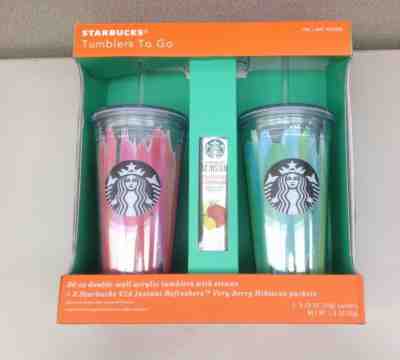 NEW Starbucks Tumblers 2 Pack 20 oz. Double-Wall Acrylic Cold Cup  | O6411-L2 - Sold on eBay Feb, 14th 2019 for $20.00
