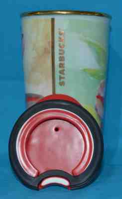 Starbucks RED FLORAL Tumbler Special Edition 2014 Gold Tropical Double Wall - Sold on eBay Feb, 14th 2019 for $35.00