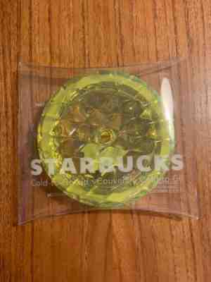 Starbucks Plastic Cold to Go Tumbler Replacement Lid Quilted Clear Yellow New - Sold on eBay Feb, 14th 2019 for $11.99