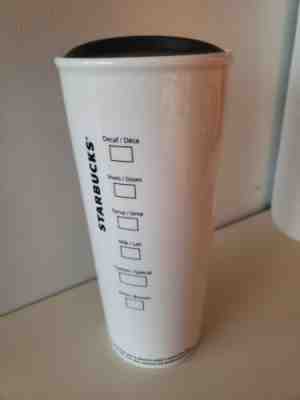 Starbucks Logo Double Wall ceramic Travel Mug 16 OZ White Tumbler coffee mug - Sold on eBay Feb, 14th 2019 for $22.50