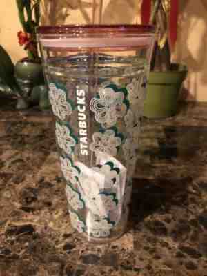 STARBUCKS Tumbler 20oz Venti GLASS Double Wall Cold Cup  2017 NWOT RARE!!! - Sold on eBay Feb, 13th 2019 for $30.99