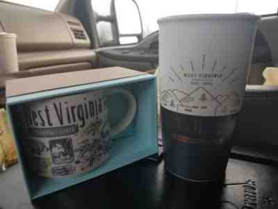 Lot of 2 Starbucks West Virginia : Double Ceramic Tumbler & Been There Mug : New - Sold on eBay Feb, 13th 2019 for $40.70