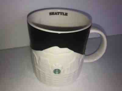 Starbucks Mug Cup 2012 16 oz Collector Series Seattle Skyline City Relief EUC 3D - Sold on eBay Feb, 5th 2019 for $7.50
