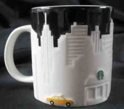 Starbucks New York City Mug Collector Series 2012 Taxi Cab Skyline Relief Cup - Sold on eBay Jan, 24th 2019 for $7.00
