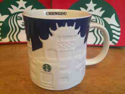 STARBUCKS CHENGDU BLUE RELIEF 2012 - 18OZ BRAND NEW WITH SKU - Sold on eBay Jan, 3rd 2019 for $35.00