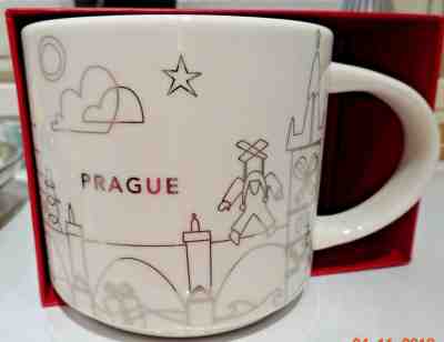 Starbucks Mug PRAGUE YAH Collection Winter 14oz 414ml White Gold Charles bridge - Sold on eBay Feb, 11th 2019 for $12.50