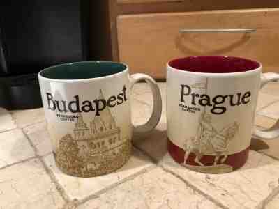 NEW Starbucks Global Icon Large Mugs Prague & Budapest Not USED - Sold on eBay Feb, 8th 2019 for $50.00