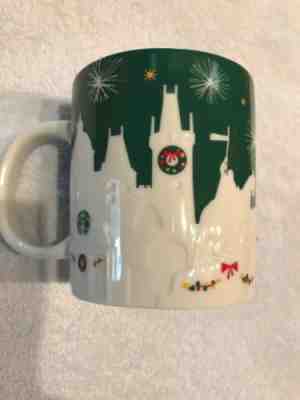Starbucks Prague - Christmas Green 2015 Relief City Mug - New Approx 18 Oz - Sold on eBay Feb, 8th 2019 for $39.95