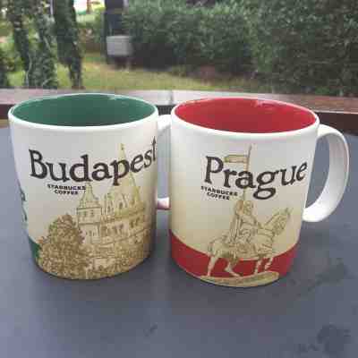 2 Original Starbucks City Mugs 16 oz Budapest & Prague Discontinued Original Box - Sold on eBay Jan, 29th 2019 for $63.00