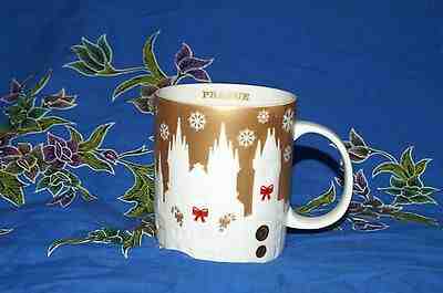 Limited Edition Original Starbucks Christmas PRAGUE 2014 Gold Relief Mug - Sold on eBay Jan, 3rd 2019 for $24.00