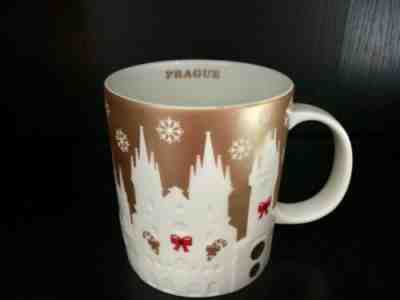 Starbucks Prague GOLD Christmas Holiday Relief mug - Sold on eBay Dec, 31st 2018 for $65.00