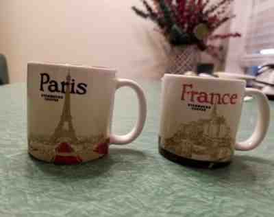 Starbucks Mug Set Of 2 Demitasse 3 oz Mini City Mugs France Paris 2014 - Sold on eBay Feb, 11th 2019 for $24.99