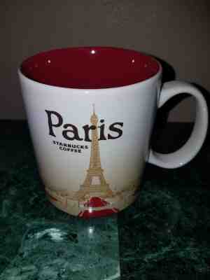 2013 Starbucks Star Bucks Red PARIS Coffee Mug Cup 16 oz  - Sold on eBay Feb, 9th 2019 for $29.00