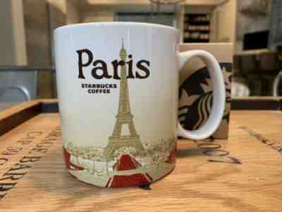 Starbucks Paris Mug 16 oz Coffee Red Interior - Sold on eBay Feb, 8th 2019 for $35.00