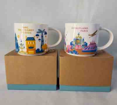 Starbucks Disneyland Paris Disney You Are Here Mugs Retired Coffee Mug Set New - Sold on eBay Feb, 6th 2019 for $115.00