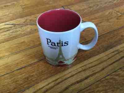 16oz Starbucks Coffee Mug Global Icon City Paris Collector Series Red Interior - Sold on eBay Feb, 6th 2019 for $27.00