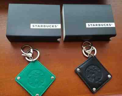 New Starbucks Penang Faux Leather Key Ring Keychain Mermaid Logo Black Green   - Sold on eBay Nov, 23rd 2018 for $9.99