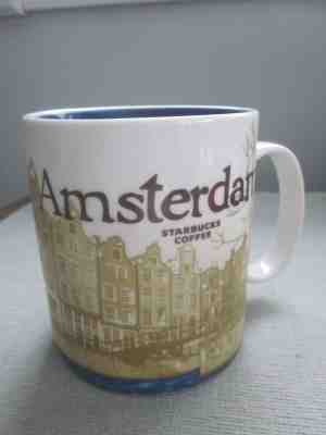COLLECTIBLE CERAMIC MUG 16 OZ - "AMSTERDAM" "STARBUCKS COFFEE"  2013 - Sold on eBay Feb, 4th 2019 for $7.75